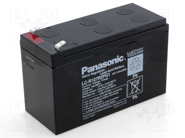 Аккумуляторы кислотные,PANASONIC,LC-R127R2PG1