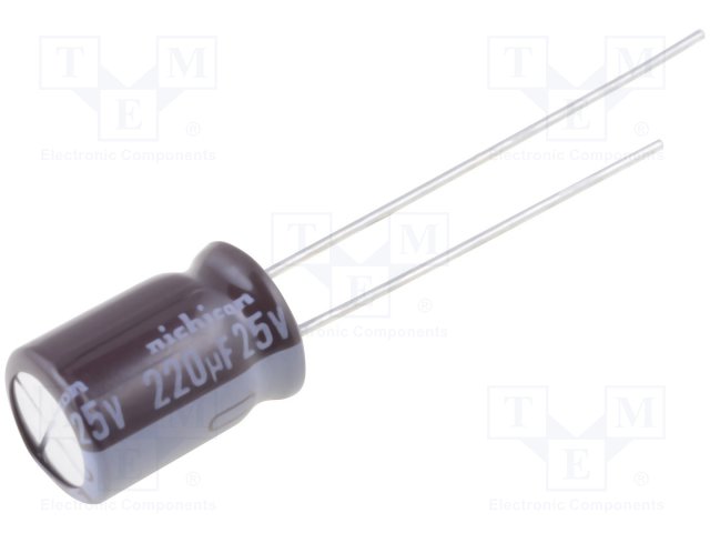 Конденсаторы электр. THT низкоимпендан.,NICHICON,UTT1E221MPD