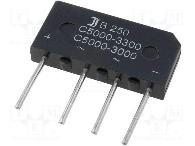 Однофазные мосты диодные плоские,DIOTEC SEMICONDUCTOR,B250C5000-3300A