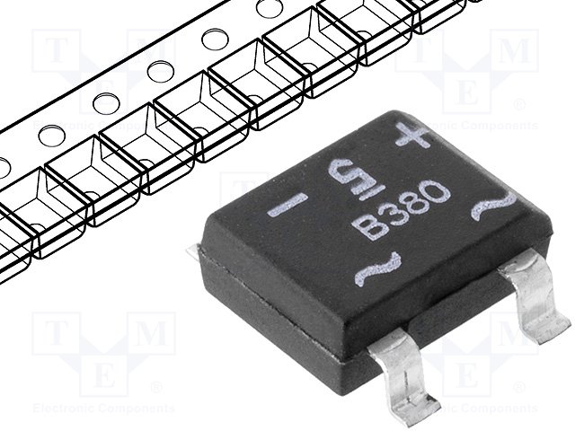 Однофазные мосты диодные SMD/THT,DIOTEC SEMICONDUCTOR,B380S