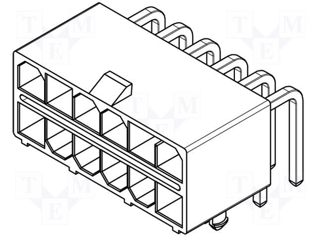 Разъeмы Mini-Fit,MOLEX,15978122 30070-12A3