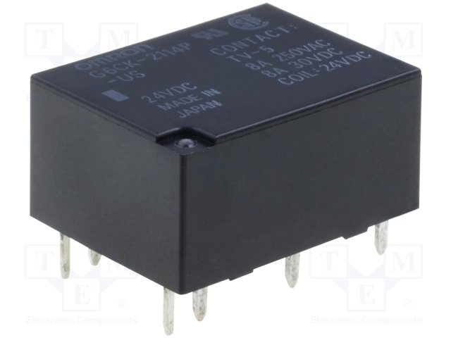 Реле электромагн. миниатюрные,OMRON,G6CK-2114P-US 24VDC