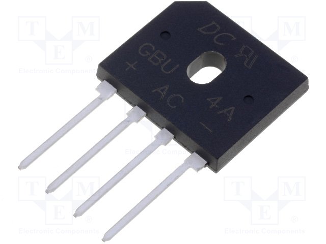 Однофазные мосты диодные SMD/THT,DC COMPONENTS,GBU4A