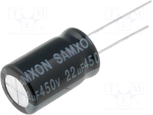 Конденсаторы электролитические THT 105°C,SAMXON,KM 22U/450V