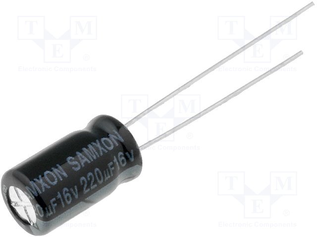 Конденсаторы электролитические THT 105°C,SAMXON,KM 220U/16V