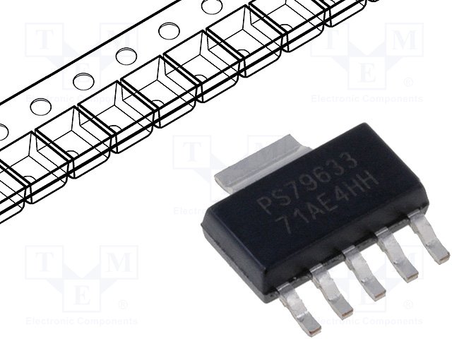 Стабилизаторы напряжения нерегулир. LDO,TEXAS INSTRUMENTS,TPS79633DCQ