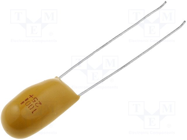 Конденсаторы танталовые THT,TC-100/25