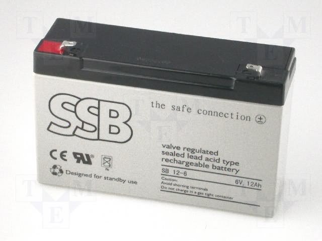 Аккумуляторы кислотные,SSB,SB12-6